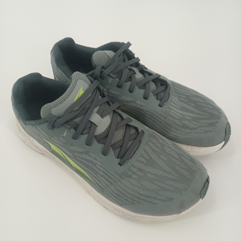 Altra Rivera Mens Gray Lime Green Neutral Road Running Shoes Sz 8.5 AL0A4VQL330